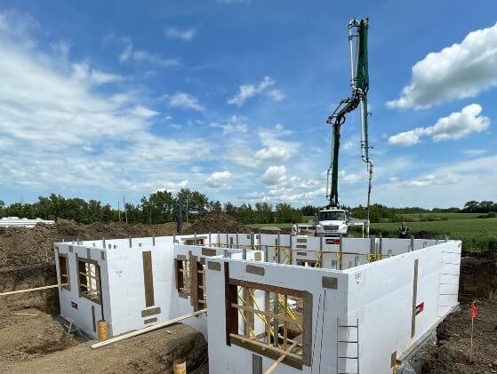 ICF basement under construction